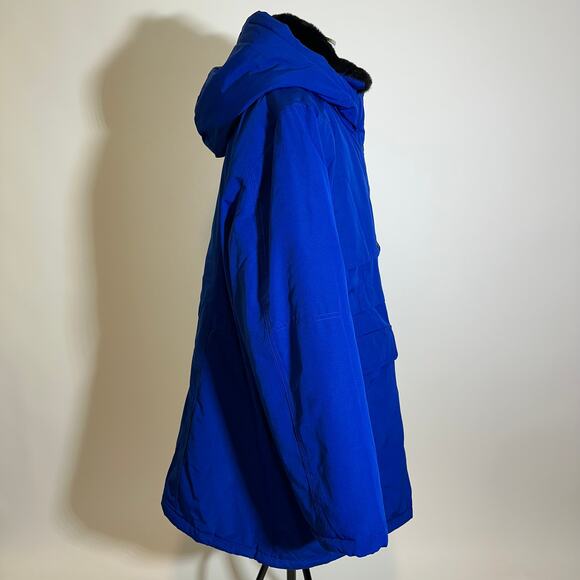 Fleet Street Storm Weight Puffer Coat Cobalt Blue Womens Plus Size 2X Hooded - Picture 4 of 13